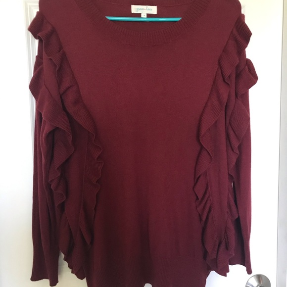 Grace & Lace ruffle sweater - Picture 2 of 2